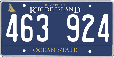 RI license plate 463924