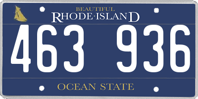 RI license plate 463936