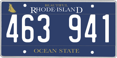RI license plate 463941
