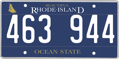 RI license plate 463944