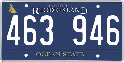 RI license plate 463946