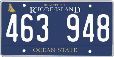 RI license plate 463948
