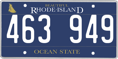 RI license plate 463949