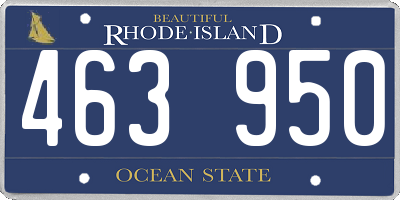RI license plate 463950