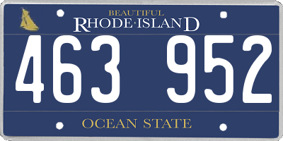 RI license plate 463952