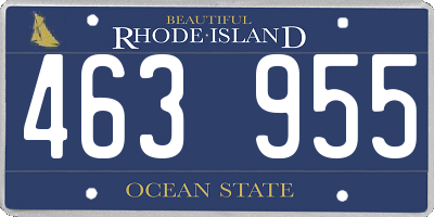 RI license plate 463955
