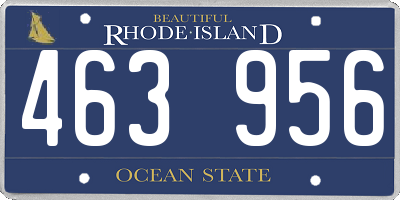 RI license plate 463956