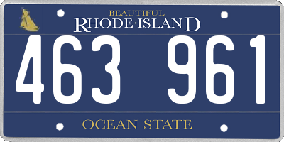 RI license plate 463961