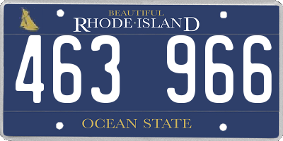 RI license plate 463966