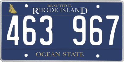 RI license plate 463967