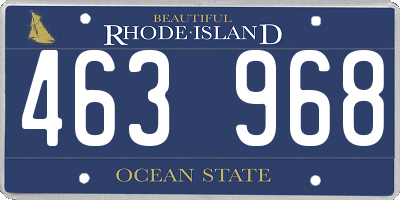 RI license plate 463968