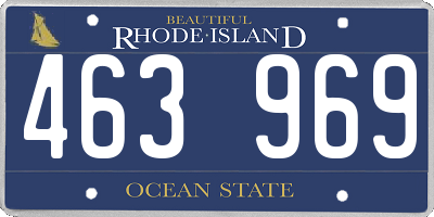 RI license plate 463969