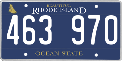 RI license plate 463970