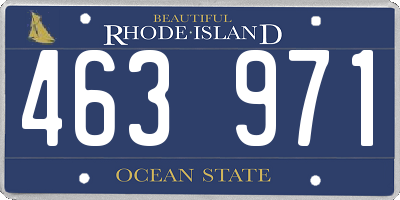 RI license plate 463971