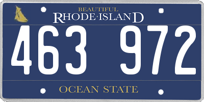 RI license plate 463972