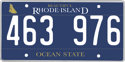 RI license plate 463976