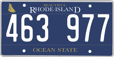 RI license plate 463977