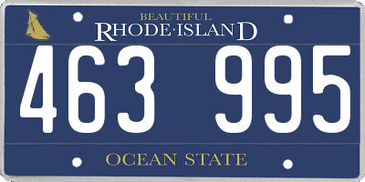 RI license plate 463995