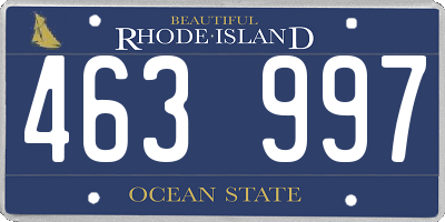 RI license plate 463997