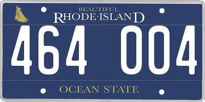 RI license plate 464004