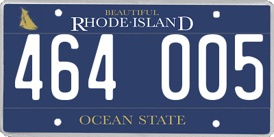 RI license plate 464005