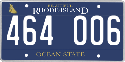 RI license plate 464006