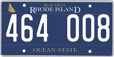RI license plate 464008
