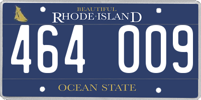 RI license plate 464009