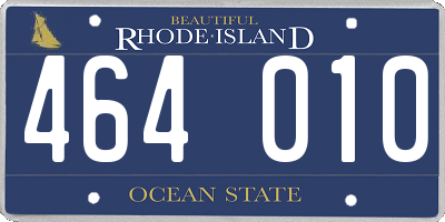 RI license plate 464010