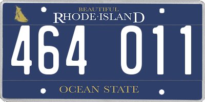 RI license plate 464011