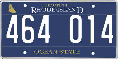 RI license plate 464014