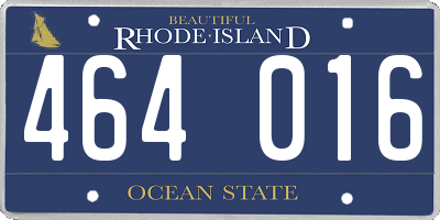 RI license plate 464016