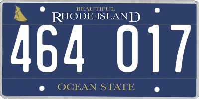 RI license plate 464017