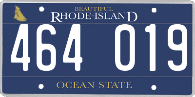 RI license plate 464019