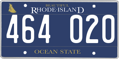 RI license plate 464020