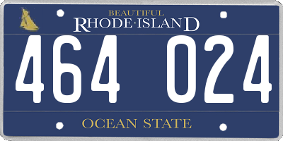 RI license plate 464024