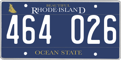 RI license plate 464026