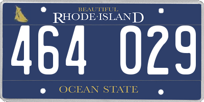 RI license plate 464029