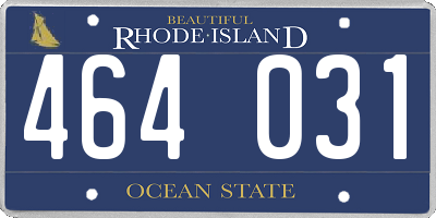 RI license plate 464031