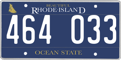 RI license plate 464033