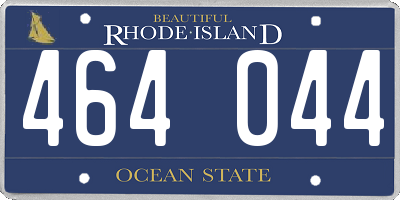 RI license plate 464044