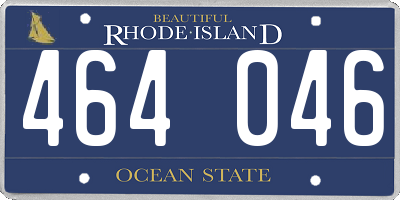 RI license plate 464046