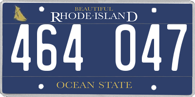 RI license plate 464047