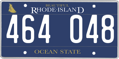 RI license plate 464048