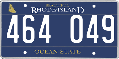 RI license plate 464049