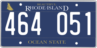 RI license plate 464051