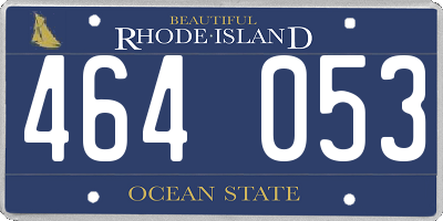 RI license plate 464053