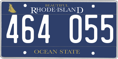RI license plate 464055