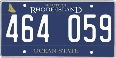 RI license plate 464059