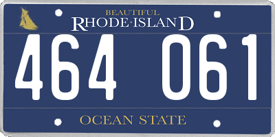 RI license plate 464061